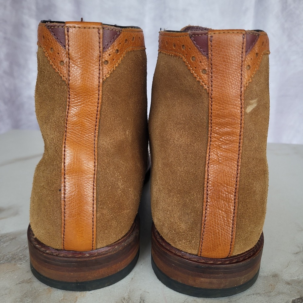 Ted Baker MIYLAN Wingtip Lace Up Boots Men's Size 11 Tan Brown - Picture 7 of 16